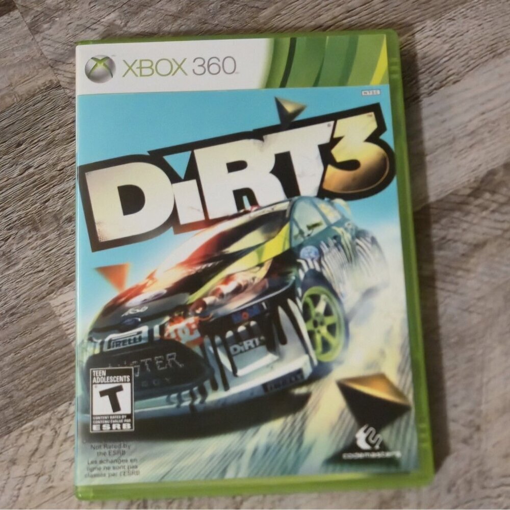 DiRT 3 Xbox 360 2011 Complete CIB w/ Manual Rally Racing Y2K Gamer Man‎ Cave